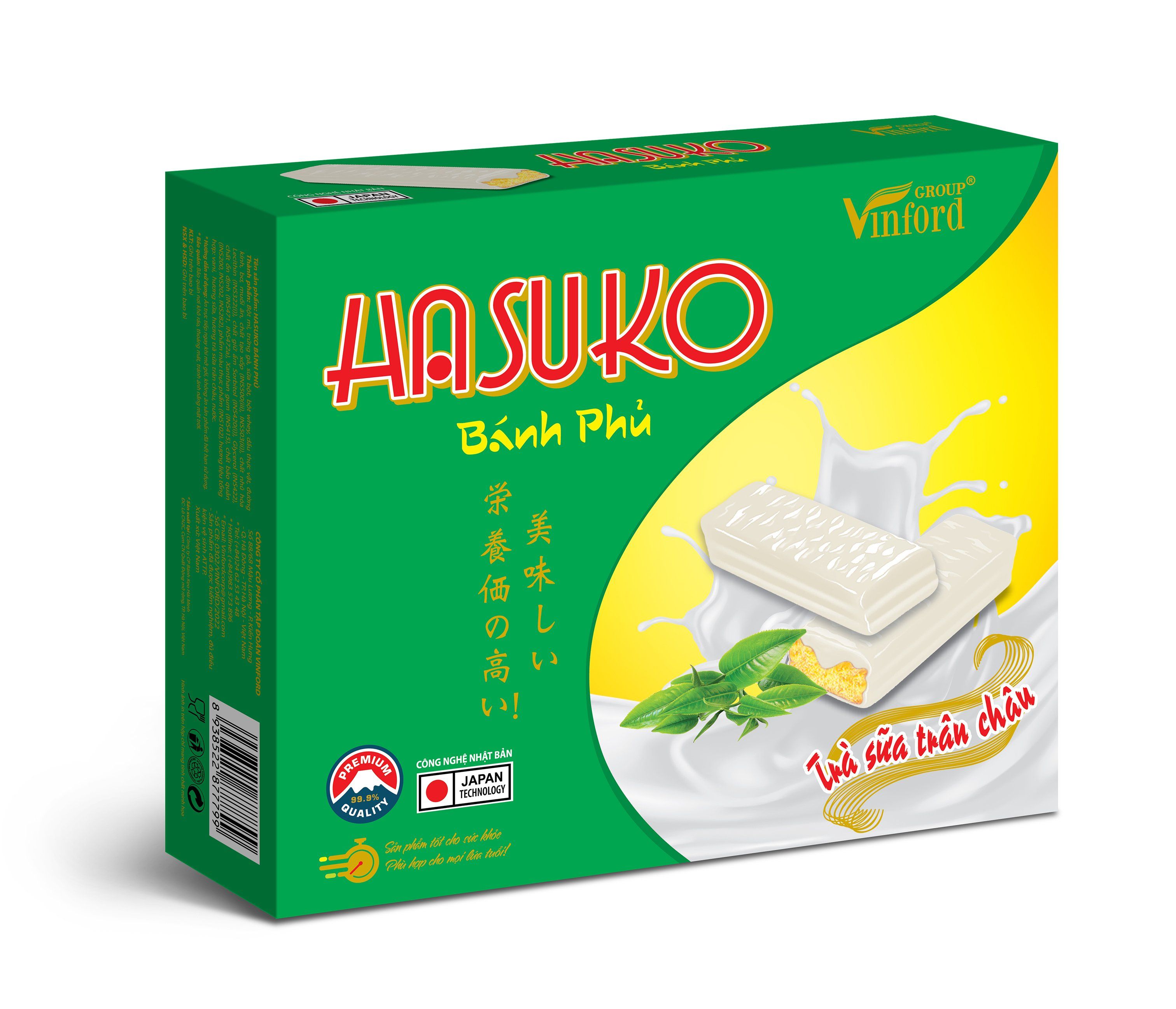 Husuko Hasuko bánh phủ hương vị Trà sữa trân Châu hộp 300gr | iCheck.vn