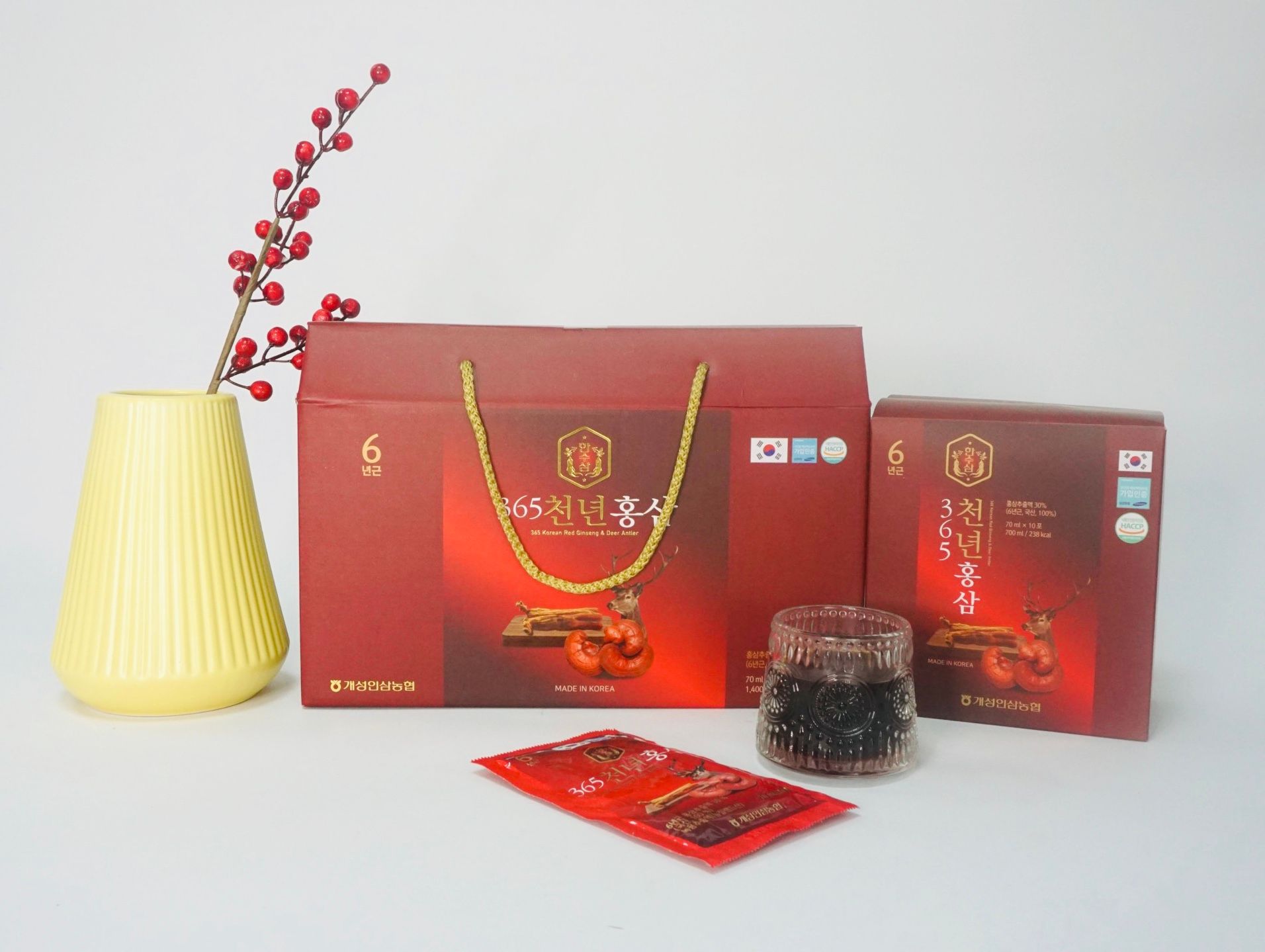 NƯỚC CHIẾT HỒNG SÂM NHUNG HƯƠU 356 HANSUSAM 20 GÓI (365 Korean Red Ginseng & Cordyceps)-duoc-ban-tai-Yến Sào Thanh Hải