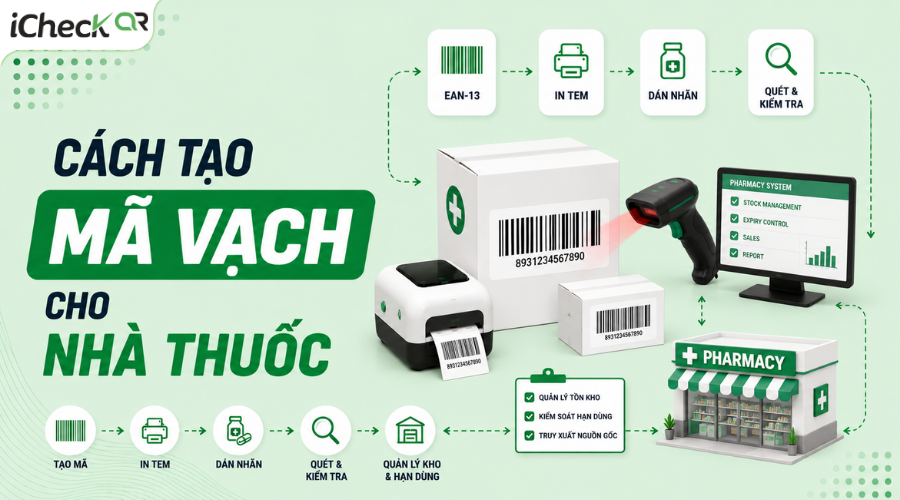 Tạo mã vạch cho nhà thuốc: Hướng dẫn đạt chuẩn GPP + Công cụ thực tế 2026